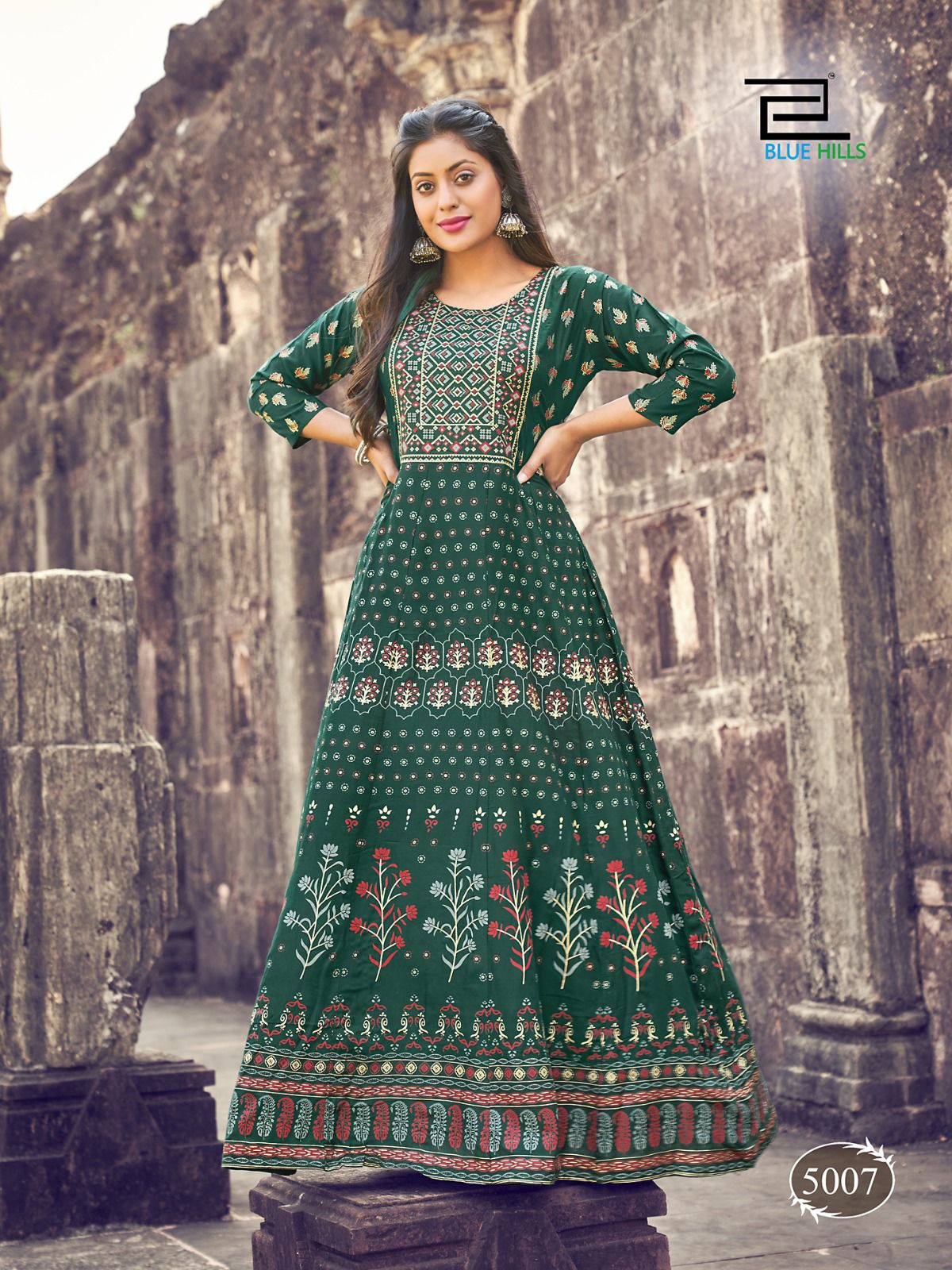 Blue Hills Festival Night Vol 5 Printed Wholesale Anarkali Kurtis Catalog